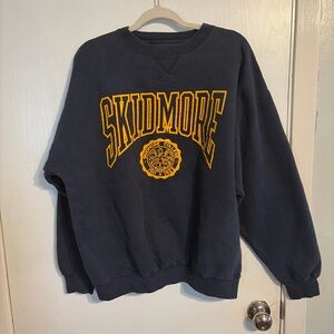 Gear For Sports Skidmore Dark Blue and Gold Crewneck Sweater